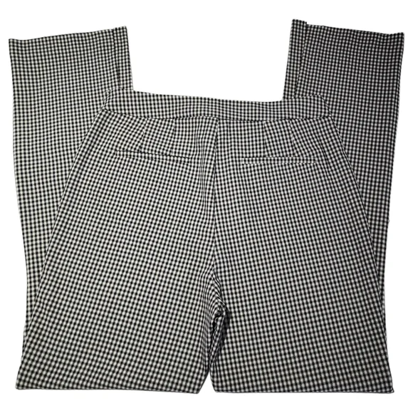 Nicole Miller Womens Pants Black And White Plaid High Waisted Split Leg Size 8 - Picture 13 of 15